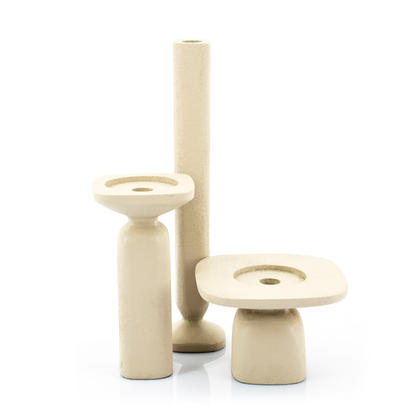 Candle Holder Squand Medium – Beige – by By-Boo